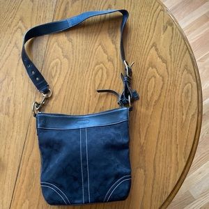 Coach Logo Black Shoulder Bag